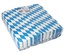 100 Sacchetti per pollo accoppiato carta-alluminio 28 cm x 13 cm x 8 cm decoro ''Bayrisch blau''