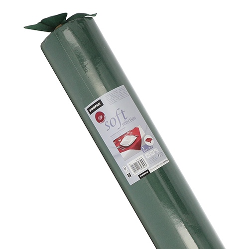 Tovaglia in rotolo 25 m x 1,18 m, tessuto non tessuto ''soft selection''  verde scuro