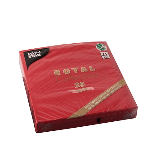 20 Tovaglioli cm 33x33 ''ROYAL Collection'' piega 1/4 rosso