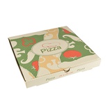 100 Scatole per pizza 100% cellulosa ''PURE'' rettangolari 26 cm x 26 cm x 3 cm