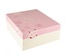15 Scatole per dolci di carta con coperchio, rettangolari 30 cm x 30 cm x 13 cm, decoro ''Lovely Flowers'' colore bianco/rosa