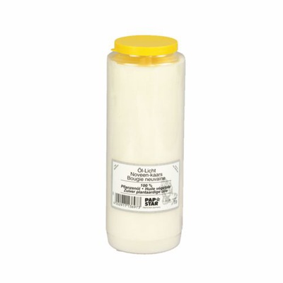 Candela 100% grassi vegetali Ø 6,7 cm · 18 cm copertura trasparente