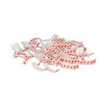1000 Chiusure-clip, carta con filo metal lico 3,3 cm x 0,8 cm x 0,1 cm rosso/bian