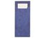 520 Busta portaposate 20 cm x 8,5 cm blu completa di tovagliolo bianco 33 x 33 cm 2-veli