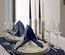 20 Tovaglioli cm 40x40 ''ROYAL Collection'' piega 1/4  blu scuro