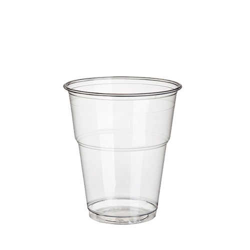 70 Bicchieri PLA ''PURE'' 0,3 l capacità, Ø 9,5 cm · 11 cm cristallo trasparente con bordo esteso