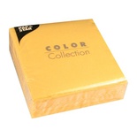 100 Tovaglioli cm 33x33, 1-velo piega 1/4 giallo