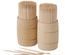 400 Stuzzicadenti di legno "pure" rotond o 6,8 cm in dispenser di legno