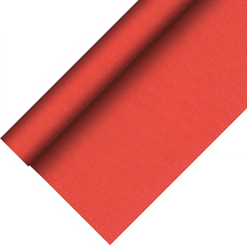 Tovaglia in rotolo 20 m x 1,18 m, effetto tessuto, cellulosa-viscosa-tissue, ''ROYAL Collection Plus'', colore rosso