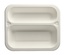 100 Siegelschalen, Zuckerrohr "pure" 2 s comparti 4,2 cm x 21,2 cm x 25 cm bianco