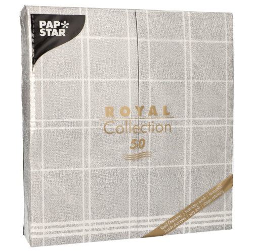 50 Tovaglioli "ROYAL Collection" piegato per 6 48 cm x 33 cm grigio "Kitchen Cra