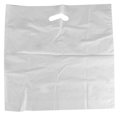 100 Sacchetti con manici, HDPE 50 cm x 45 cm x 8 cm bianco