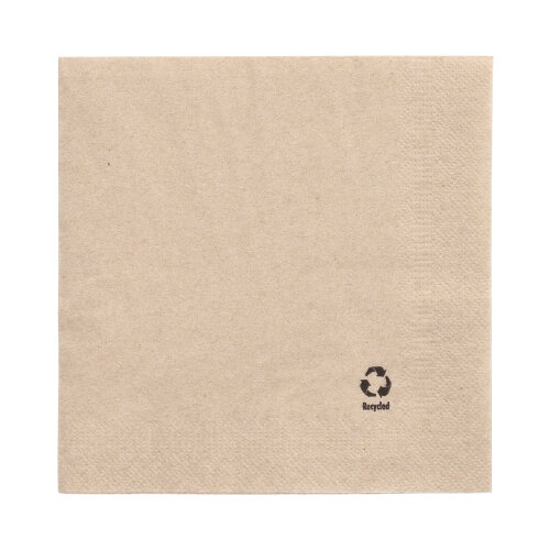 250 Tovaglioli, 2-veli piegato per 4 33 cm x 33 cm naturale realizzato con carta