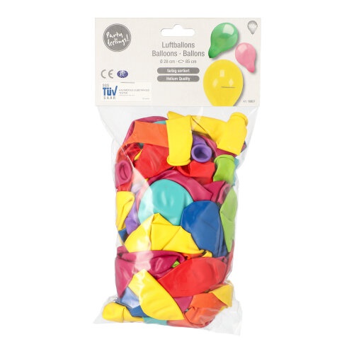 100 Palloncini rotondo Ø 28 cm colori assortiti