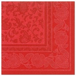 20 Tovaglioli  cm 40x40 ''ROYAL Collection'' piega 1/4 decoro ''Ornaments'' rosso