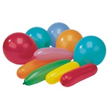 10 Palloncini colori assortiti ''forme differenti''