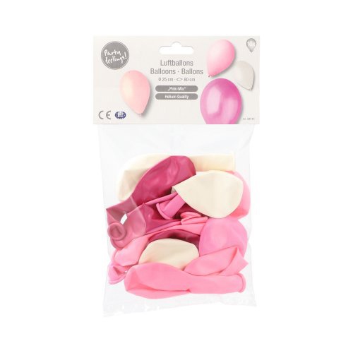 16 Palloncini Ø 25 cm colori assortiti " Pink-Mix"