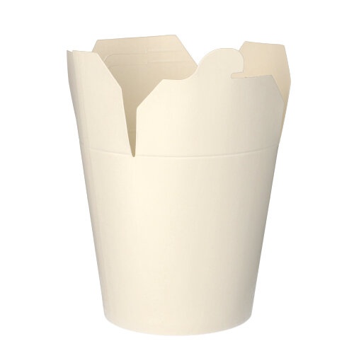 50 contenitori per pasta, carta ''PURE'' 950 ml 11 cm x 10,5 cm x 9,3 cm bianco