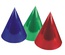 6 Cappellini per party colori assortiti ''Metallizzati''