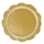 4 Sottotorta rotondi Ø 36 cm oro