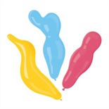 8 Palloncini colori assortiti ''Figures''