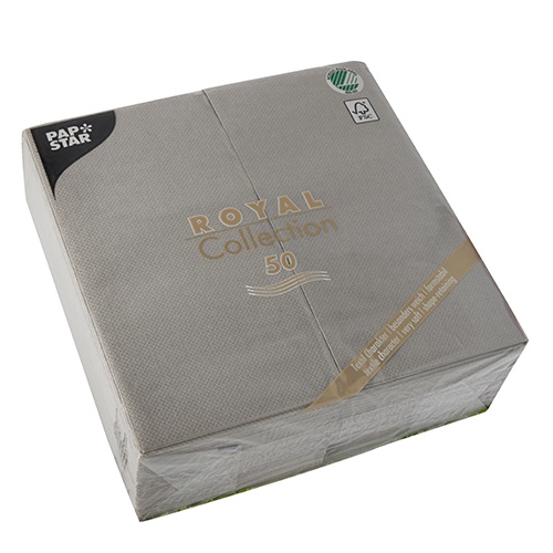 50 Tovaglioli "ROYAL Collection" piegato per 8 40 cm x 40 cm grigio