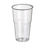 60 Bicchieri PLA ''PURE'' 0,5 lcapacità, Ø 9,5 cm · 16,2 cm cristallo trasparente con bordo esteso