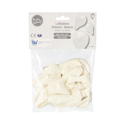 10 Palloncini Ø 25 cm bianco