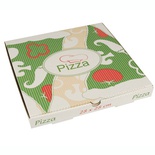 100 Scatole per pizza 100% cellulosa ''PURE'' rettangolari 28 cm x 28 cm x 3 cm