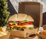 25 Scatola per hamburger, cartoncino "pu re" 9 cm x 15,5 cm x 15,5 cm marrone "10