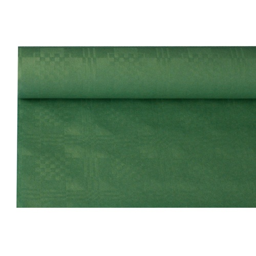 Tovaglia di carta con goffratura damascata 8 m x 1,2 m verde scuro