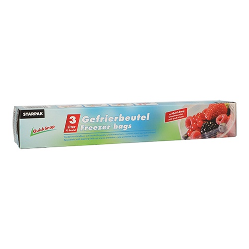 scatola 15 Sacchetti per congelare 3 l capacità, 28 cm x 27 cm trasparente