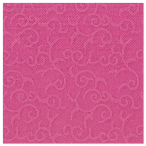 50 Tovaglioli cm 40x40, ''ROYAL Collection'' piega 1/4, decoro  ''Casali'' fuxia