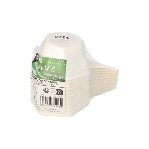 12 Fingerfood - Coppette canna da zucche ro "pure" 25 ml 3 cm x 9,5 cm x 6,3 cm b