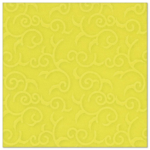50 Tovaglioli cm 40x40, ''ROYAL Collection'' piega 1/4, decoro  ''Casali'' verde limone