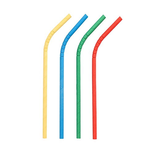 100 Cannucce Carta Ø 6 mm · 20 cm colori assortiti flessibile