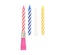 Candela musicale 12 cm colori assortiti ''Happy Birthday'' completa di 3 candele di scorta