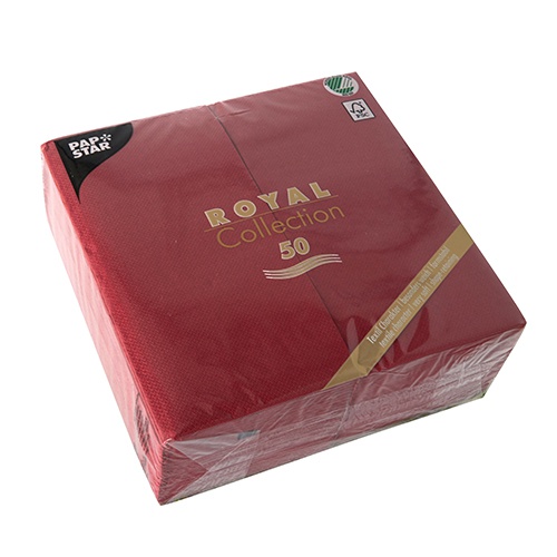 50 Tovaglioli "ROYAL Collection" piegato per 8 40 cm x 40 cm bordeaux