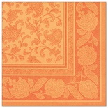 20 Tovaglioli  cm 40x40 ''ROYAL Collection'' piega 1/4 decoro ''Ornaments'' arancione