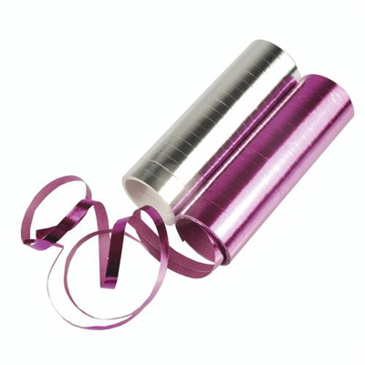 2 Stelle filanti decorative 4 m pink/silber ''Metallizzati''