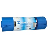 50 Sacchetti per spazzatura Condominio, LDPE 120 l capacità, 110 cm x 70 cm blu