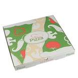 100 Scatole per pizza 100% cellulosa ''PURE'' rettangolari 33 cm x 33 cm x 3 cm
