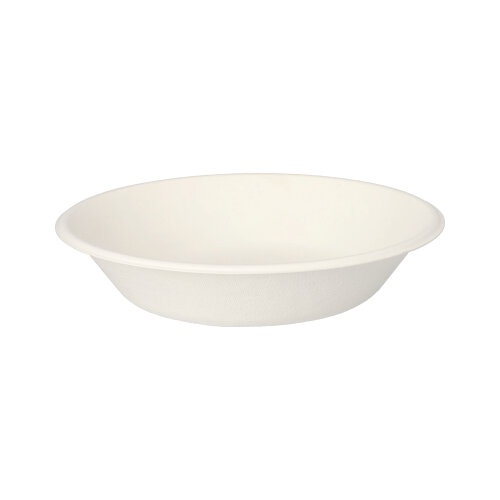 12 Piatti fondi, canna da zucchero "pure " 680 ml Ø 19 cm · 4 cm bianco