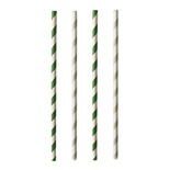 25 Cannucce di carta "pure" Ø 6 mm · 20 cm colori assortiti "Stripes"