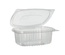 50 Feinkost- und Salatschalen mit Klappd eckel, R-PET ovale 375 ml 5 cm x 11,5 cm