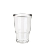 25 Bicchieri PLA ''PURE'' 0,25 l capacità, Ø 7,8 cm · 11 cm cristallo trasparente con bordo esteso