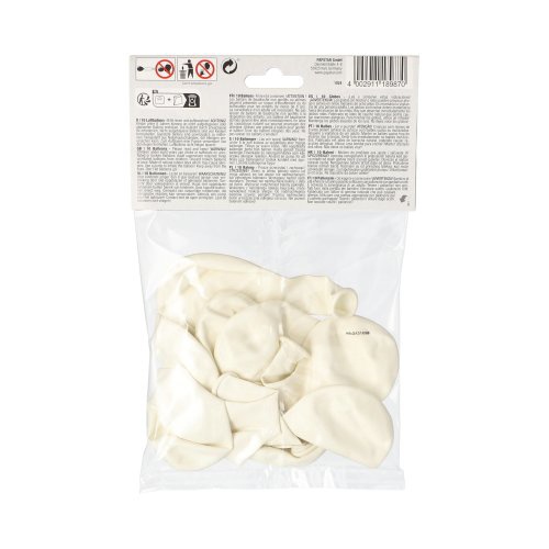 10 Palloncini Ø 25 cm bianco