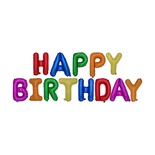Palloncino laminato set colori assortiti "Happy Birthday"