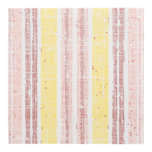 50 Tovaglioli "ROYAL Collection" piegato per 4 40 cm x 40 cm giallo "Stripes"