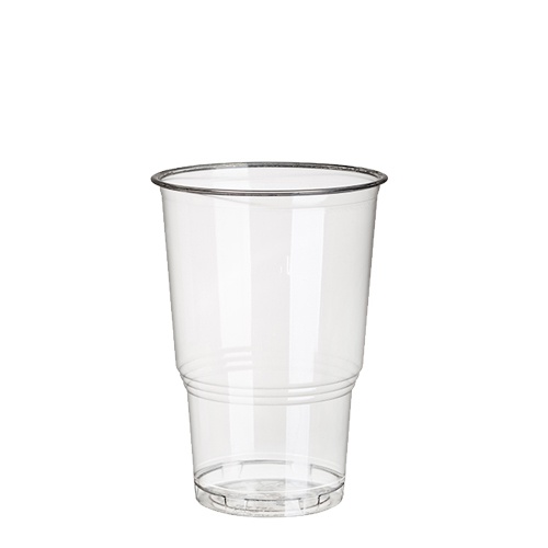 25 Bicchieri PLA ''PURE'' 0,25 l capacità, Ø 7,8 cm · 11 cm cristallo trasparente con bordo esteso